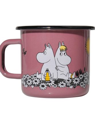 Muurla Mumin Retro Mugg Tillsammans För Evigt 37 Cl - Tekoppar Emalj Rosa
