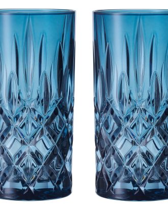 Nachtmann Noblesse Longdrinkglas 37 Cl 2-pack - Highballglas & Longdrinkglas Kristallglas Vintage Blue