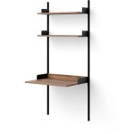 New Works Study Hylla / Valnöt - Hyllkombinationer Fanér Svart