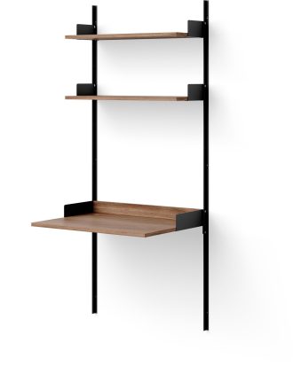 New Works Study Hylla / Valnöt - Hyllkombinationer Fanér Svart