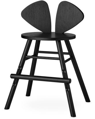 Nofred Mouse Junior Barnstol (3-9 År) - Barnstolar Ask Svart