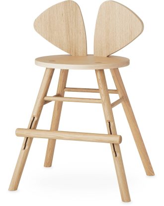 Nofred Mouse Junior Barnstol (3-9 År) Vitoljad - Barnstolar fanér Ek