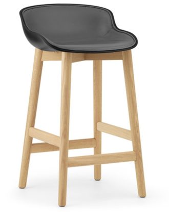 Normann Copenhagen Hyg Barstol 65 Cm Klädd Framsida / Ek - Barstolar Läder Svart