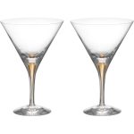 Orrefors Intermezzo Martiniglas 2-pack 25 Cl - Martiniglas & Cocktailglas Munblåst Kristallglas Guld