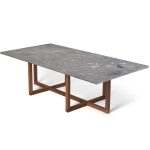 Ox Denmarq Ninety Soffbord 120x60x40 Cm Smoked Oak/grey Marble - Soffbord Marmor Grå