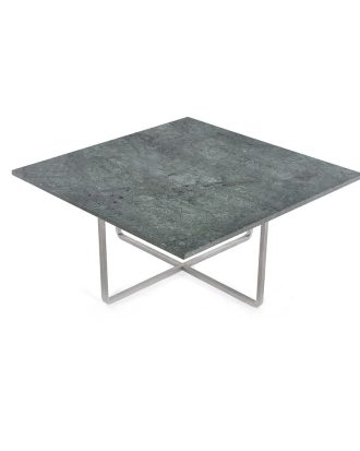 Ox Denmarq Ninety Soffbord 80 Cm underrede Marmor - Soffbord Stål Grön