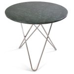 Ox Denmarq O Dining Table Matbord Ø100 Cm Stål/ Marmor - Matbord & Barbord Rostfritt Stål Grön