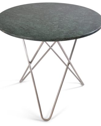 Ox Denmarq O Dining Table Matbord Ø100 Cm Stål/ Marmor - Matbord & Barbord Rostfritt Stål Grön