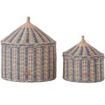 Oyoy Circus Korgar 2 Delar - Småförvaring barn Rotting Blå