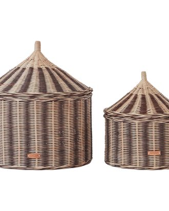 Oyoy Circus Korgar 2 Delar Nutmeg - Småförvaring barn Rotting Muskot