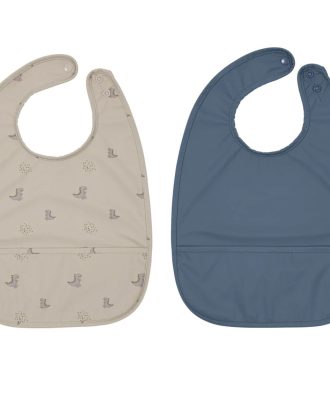 Oyoy Dino Haklapp 2-pack /beige - Barnserviser Återanvänd Plast Blå
