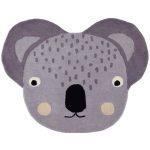 Oyoy Koala Rug Grey Matta 85x100 Cm - Barnmattor Ull Grå