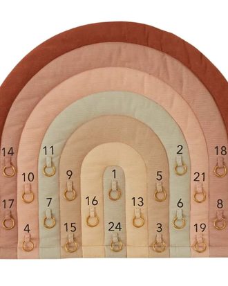 Oyoy Rainbow Julkalender 50x60 Cm - Tapeter & Väggdekorer Bomull Choko