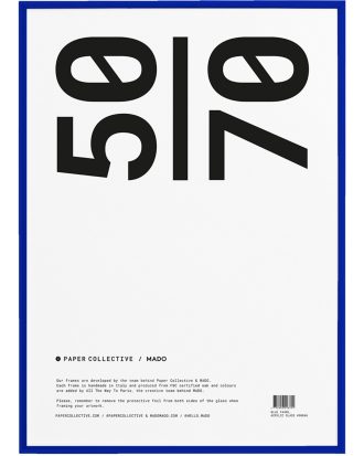 Paper Collective Ram / glas 50x70 Cm - Tavelramar Akryl Blå