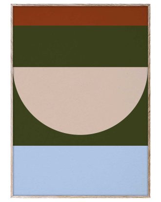 Paper Collective Half Circles Iv Poster 30x40 Cm - Posters Papper Multi