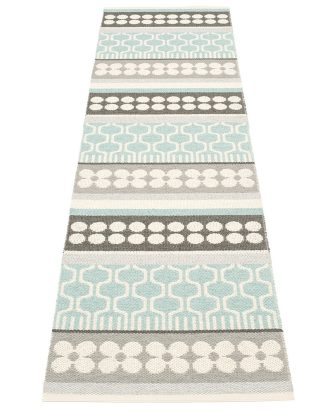 Pappelina Asta Matta 70x360 Cm Pale Turquoise - Plastmattor Pvc Grå