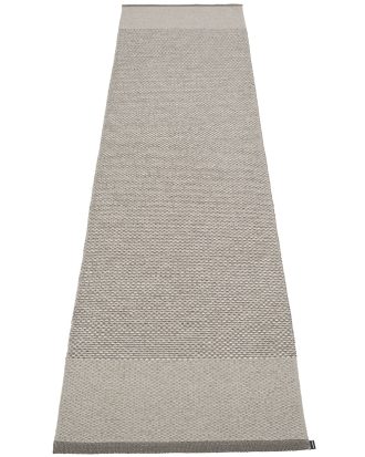 Pappelina Edit Matta / Warm Grey / Stone Metallic 70x300 Cm - Plastmattor Polyester Charcoal