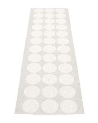 Pappelina Hugo Matta 70x400 Cm White Metallic/fossil Grey - Plastmattor Pvc Grå