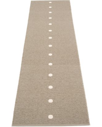 Pappelina Peg Matta 70x280 Cm Mörkt Lin/ - Plastmattor Polyester Vanilj