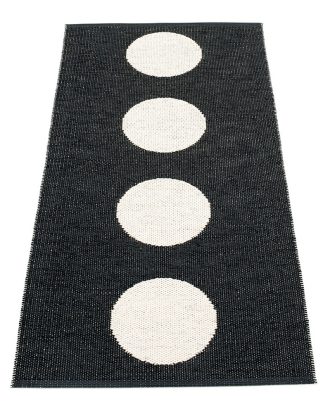 Pappelina Vera Matta 70x150 Cm Black/vanilla - Plastmattor Pvc Svart