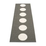 Pappelina Vera Matta 70x300 Cm Charcoal/vanilla - Plastmattor Pvc Grå