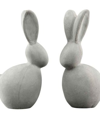 Andrahandssortering Kanin i Cement med stående öron 17 cm