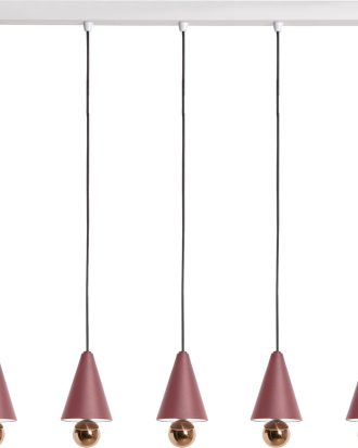 Petite Friture Cherry Led Pendel 5 Pendlar - Taklampor Aluminium Rödbrun