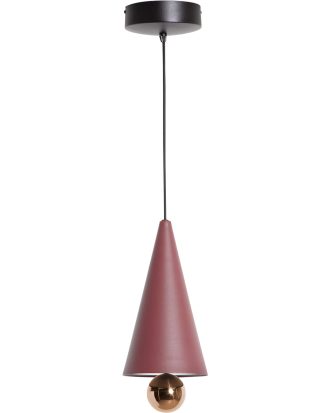 Petite Friture Cherry Led Pendel 160 Mm - Fönsterlampor Aluminium Rödbrun