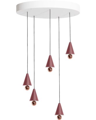 Petite Friture Cherry Led Ljuskrona - Taklampor Aluminium Rödbrun