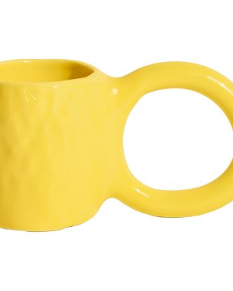 Petite Friture Donut Mugg M Citron - Kaffekoppar Lergods Lemon