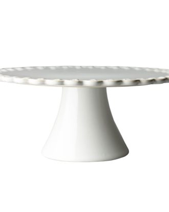 Potteryjo Tulipa Tårtfat 30 Cm - Kakfat, Tårtfat & Kupor Stengods Vit