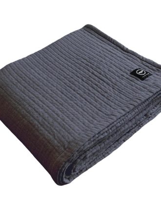 Recycled By Wille Gunnar Överkast 260x260 Cm - Överkast Bomull Mörkgrå