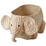 Rice Elefant Förvaring - Småförvaring barn Raffia Naturvit