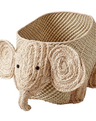 Rice Elefant Förvaring - Småförvaring barn Raffia Naturvit