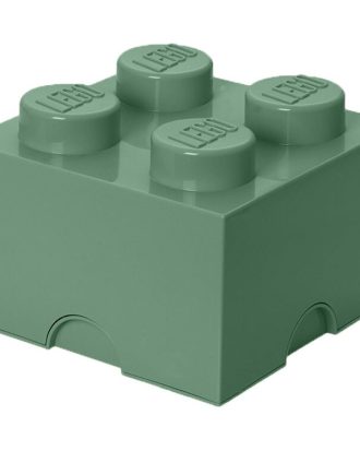 Room Copenhagen Lego® Förvaringslåda 4 Knoppar - Småförvaring barn Polypropylen Sand Green