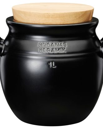 Rörstrand Höganäs Krus 1 L - Förvaringsburkar & lock Stengods Grå