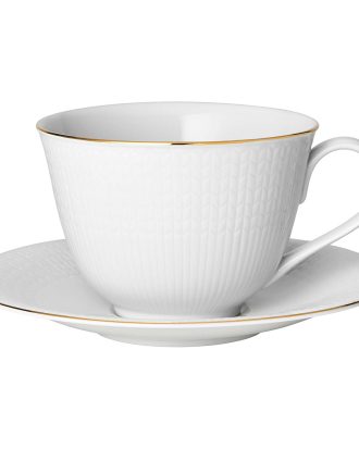 Rörstrand Swedish Grace Gala Tekopp & Fat 45 Cl - Tekoppar Porslin Vit