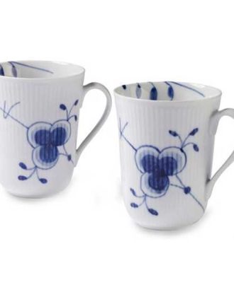 Royal Copenhagen Blue Fluted Mega Mugg 33 Cl 2-pack - Kaffekoppar Porslin Vit
