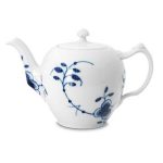 Royal Copenhagen Blue Fluted Mega Tekanna 1 L - Tebryggare & Tekannor Porslin Vit