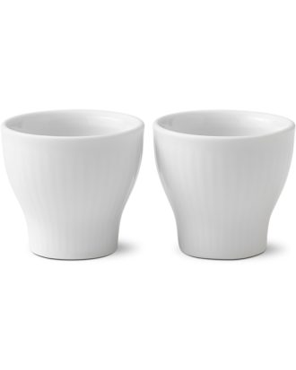 Royal Copenhagen White Fluted Äggkoppar 2-pack - Äggkoppar Porslin Vit