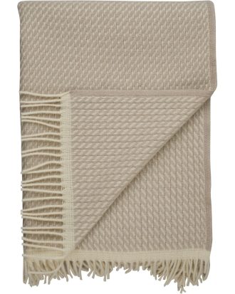 Røros Tweed Mello Pläd 150x210 Cm - Plädar & Filtar Norsk Lammull Varmgrå