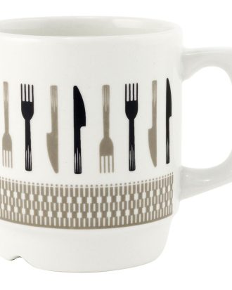 Sabor-figgjo Sabor By Figgjo Mugg 26 Cl Svart/grå - Kaffekoppar Porslin Vit