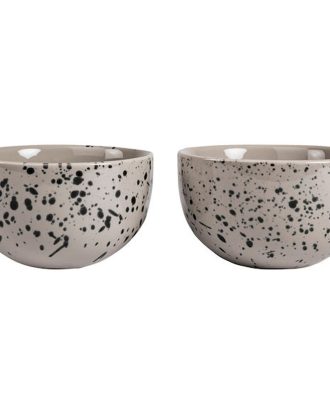 Sagaform Ditte Skålar 2-pack 9 Cm - Serveringsskålar Stengods Grå