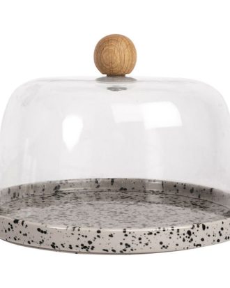 Sagaform Ditte Ostkupa - Förvaringsburkar & lock Stengods Grå