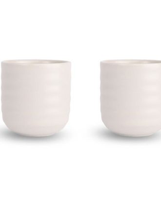 Sagaform Ellen Koppar 18 Cl 2-pack - Espressokoppar Stengods Benvit