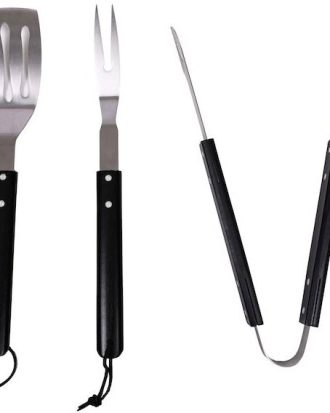 Sagaform Fredde Bbq Grillredskap 3 Delar - Grillredskap & Grilltillbehör Rostfritt Stål Svart