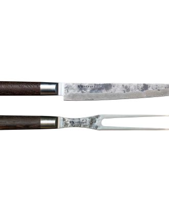 Satake Kuro Takohiki Trancherset 2 Delar 23 Cm - Förskärare & Trancherknivar Stål Brun