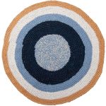 Sebra smatta Virkad Ø120 Cm Harbour Blue - Barnmattor Bomull Blå