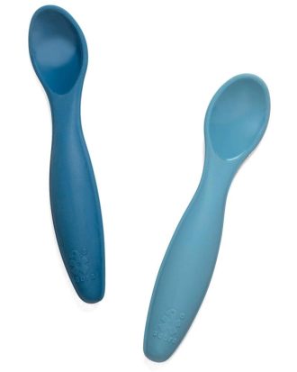 Sebra skedar 2-pack - Barnbestick Silikon Vintage Blue