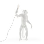 Seletti Monkey Lamp Standing - Bordslampor Harts Vit